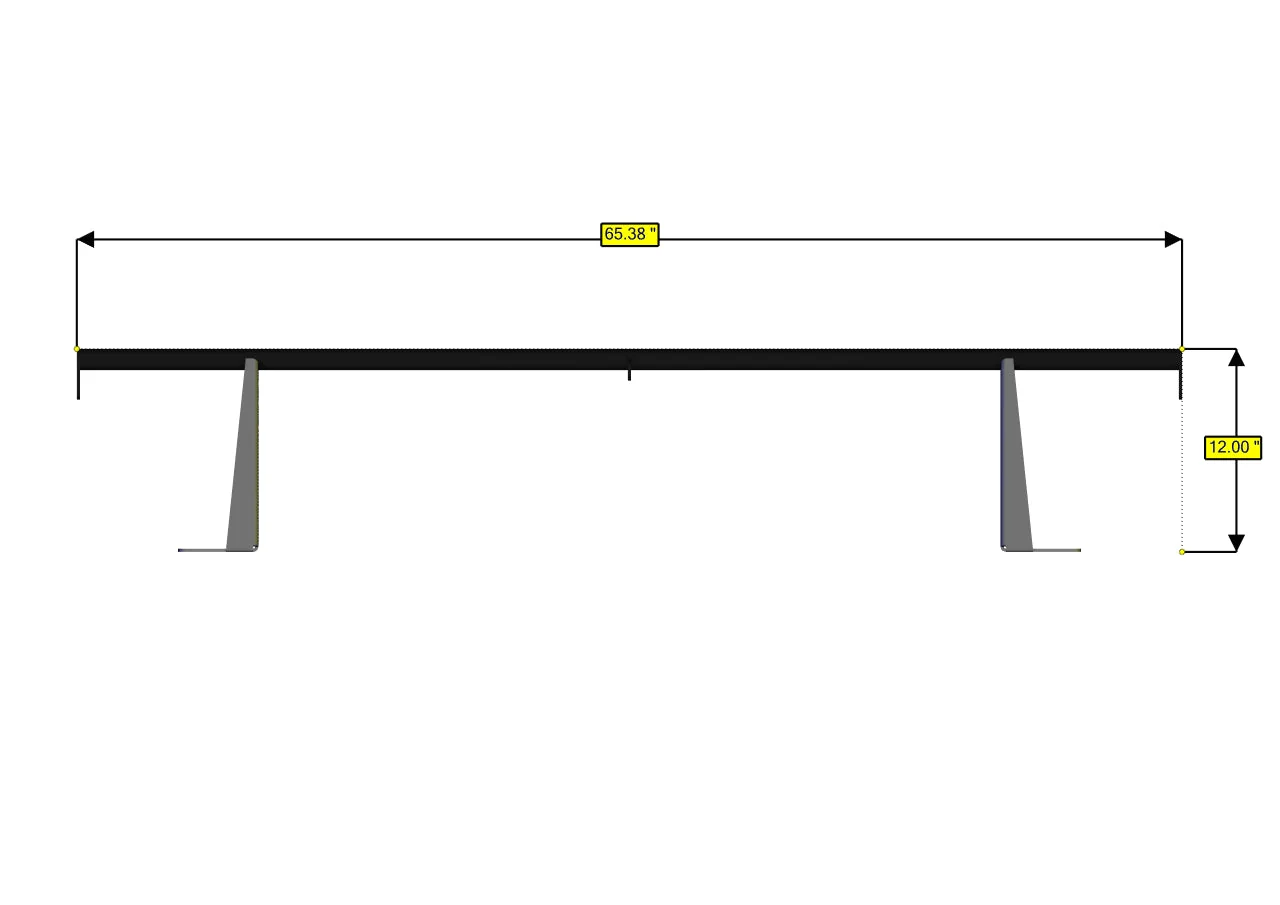 RB Components 2007+, Roof Bar 64" Wide - 12" Lift - High Roof - AC/Vent Cover Restrictions - Image 9