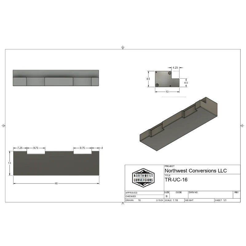 Northwest Conversions 16 Gallon Ford Transit Undercarriage Water Tank - Image 5