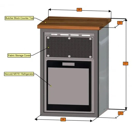 RB Components 24" Galley Opening Cover - Image 2