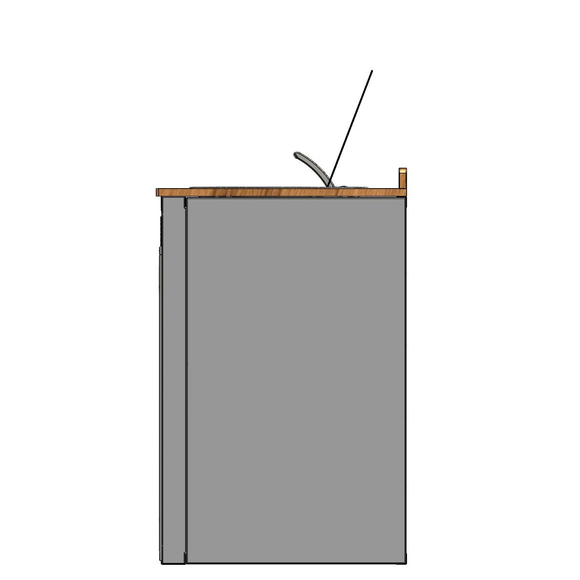 RB Components 56in Galley - Isotherm 85 Fridge Base Cabinet - Drawer System - Image 3