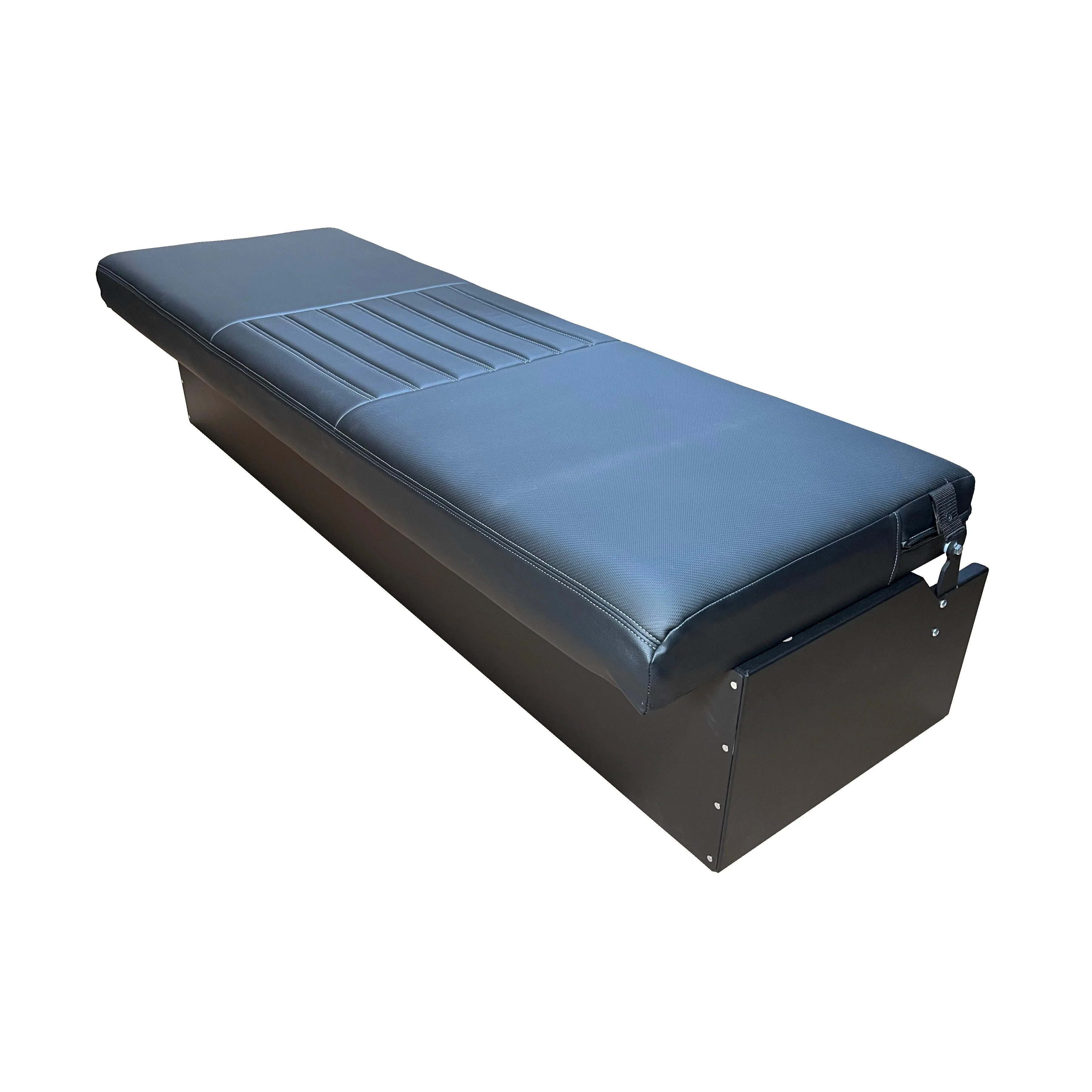 RB Components 76" Folding Bench Seat - Carbon Fiber Vinyl - Image 6