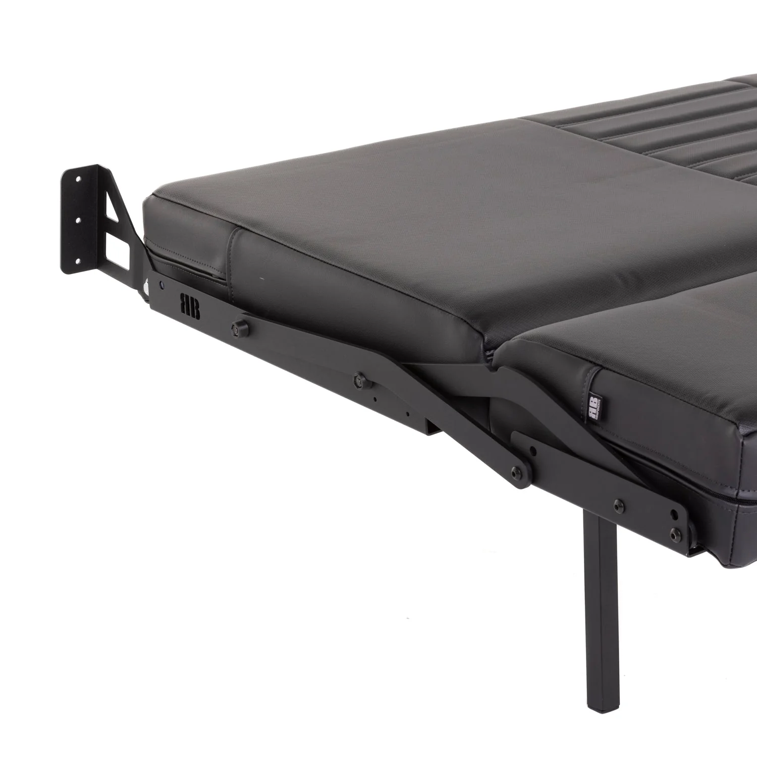 RB Components 76" Retro Sofa Sleeper - Black Carbon Fiber Vinyl - Image 5