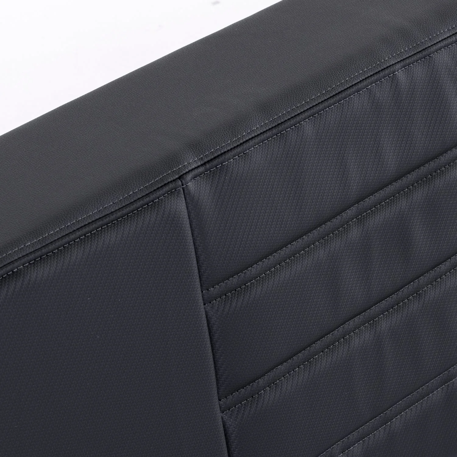 RB Components 76" Retro Sofa Sleeper - Black Carbon Fiber Vinyl - Image 6