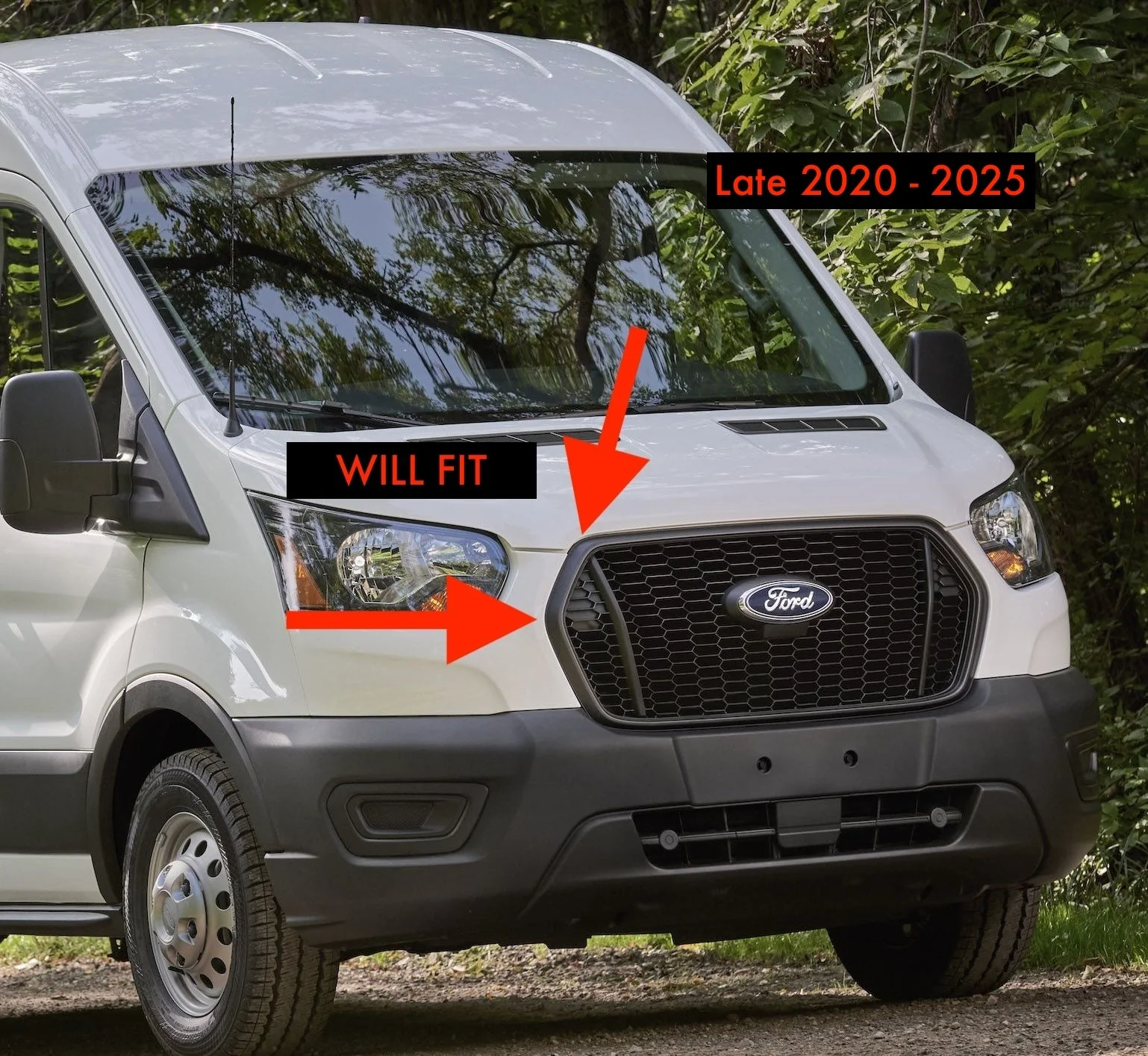 Terrawagen Aero Hood Spoiler for Ford Transit 2021+ – Paint Protection and Debris Deflection - Image 7