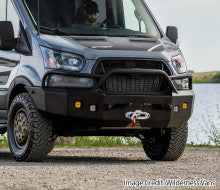 Aluminess 2020+ Ford Transit Front Winch Bumper With Bull Bar - Image 11