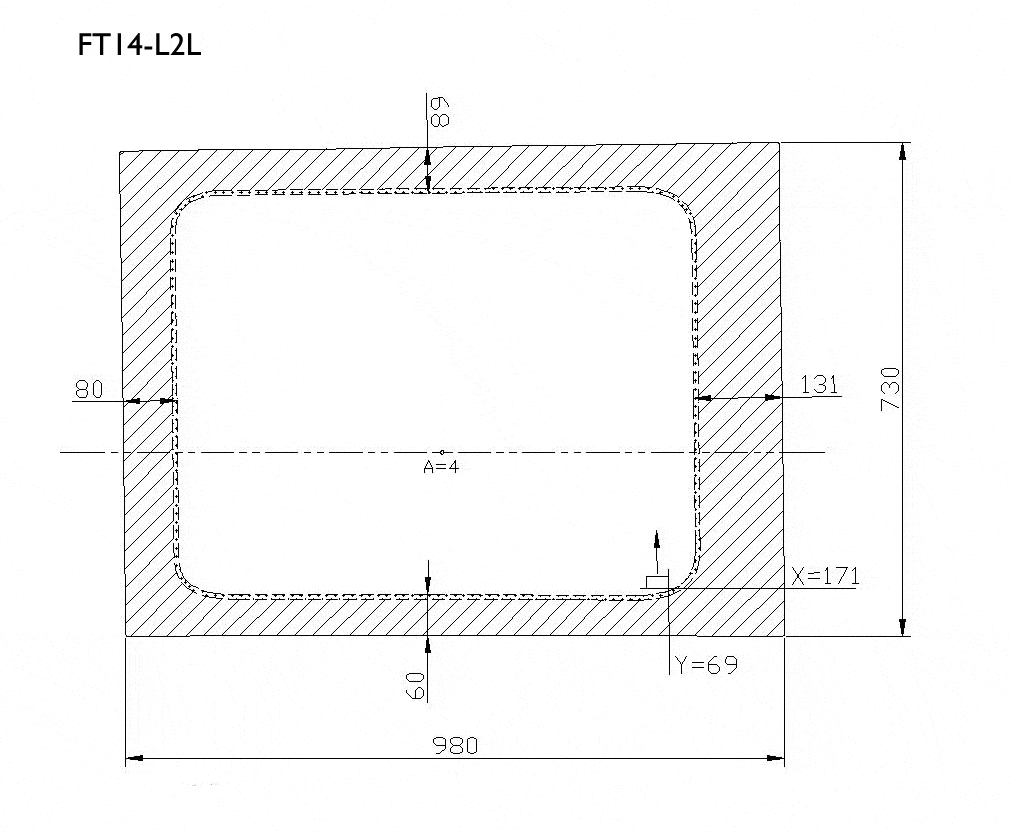 AM Auto Ford Transit 2015+ Driver Side Middle Fixed Window (FT14-L2L P) - Image 2