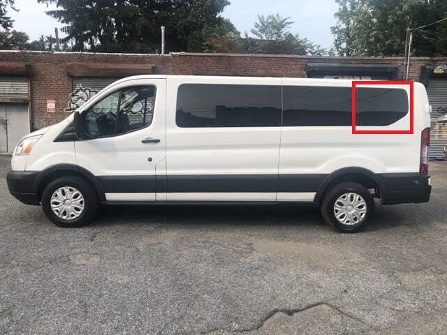 AM Auto Ford Transit 2015+ (Low Roof) Driver Side Rear Quarter Window 148"WB(FTL17-L3L P)
