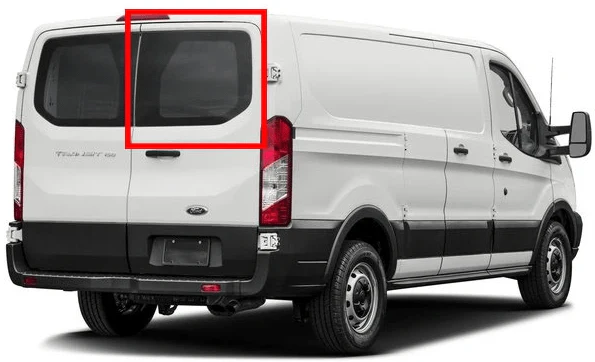 AM Auto Ford Transit 2015+ (Low Roof) Passenger Rear Cargo Door Window (FTL17-RB P)