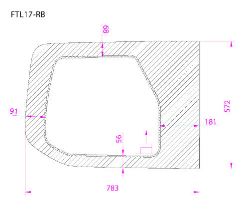 AM Auto Ford Transit 2015+ (Low Roof) Passenger Rear Cargo Door Window (FTL17-RB P) - Image 2
