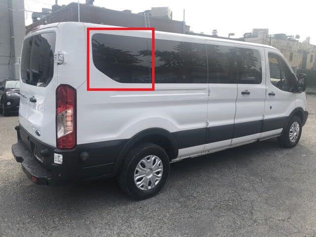 AM Auto Ford Transit 2015+ (Low Roof) Passenger Side Rear Quarter Window 148"WB (FTL17-R3L P)