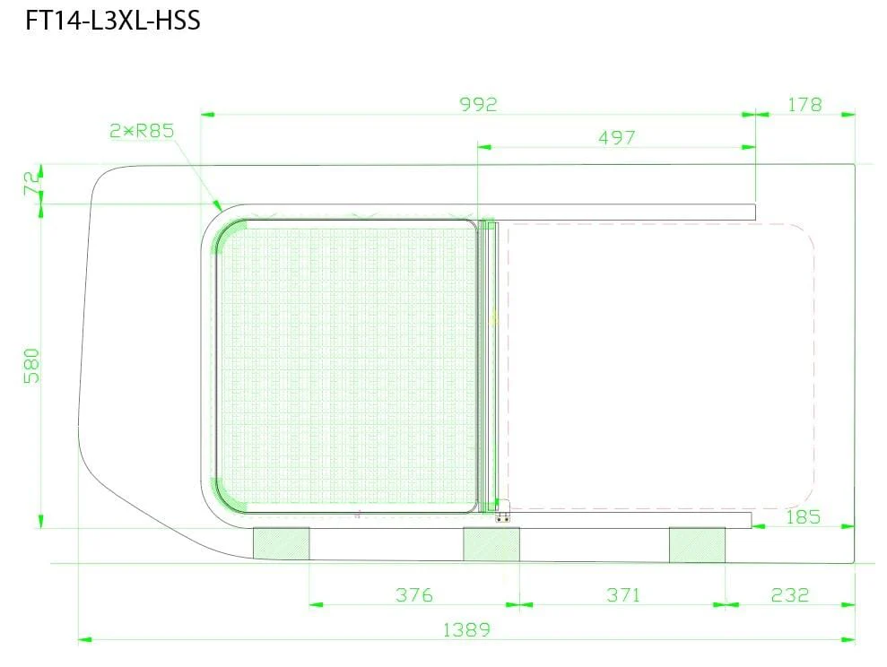 AM Auto 2015+ Ford Transit Driver Side Rear Quarter Half-Slider Screened Window 148"WB EXT (FT14-L3XL-HSS P) - Image 3