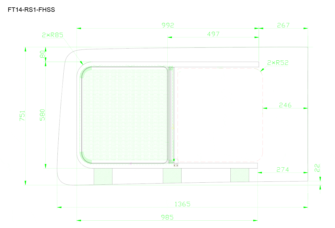 AM Auto Ford Transit 2015+ Passenger Side Sliding Door-Half Slider Screened Window (FT14-RS1-FHSS P) - Image 5