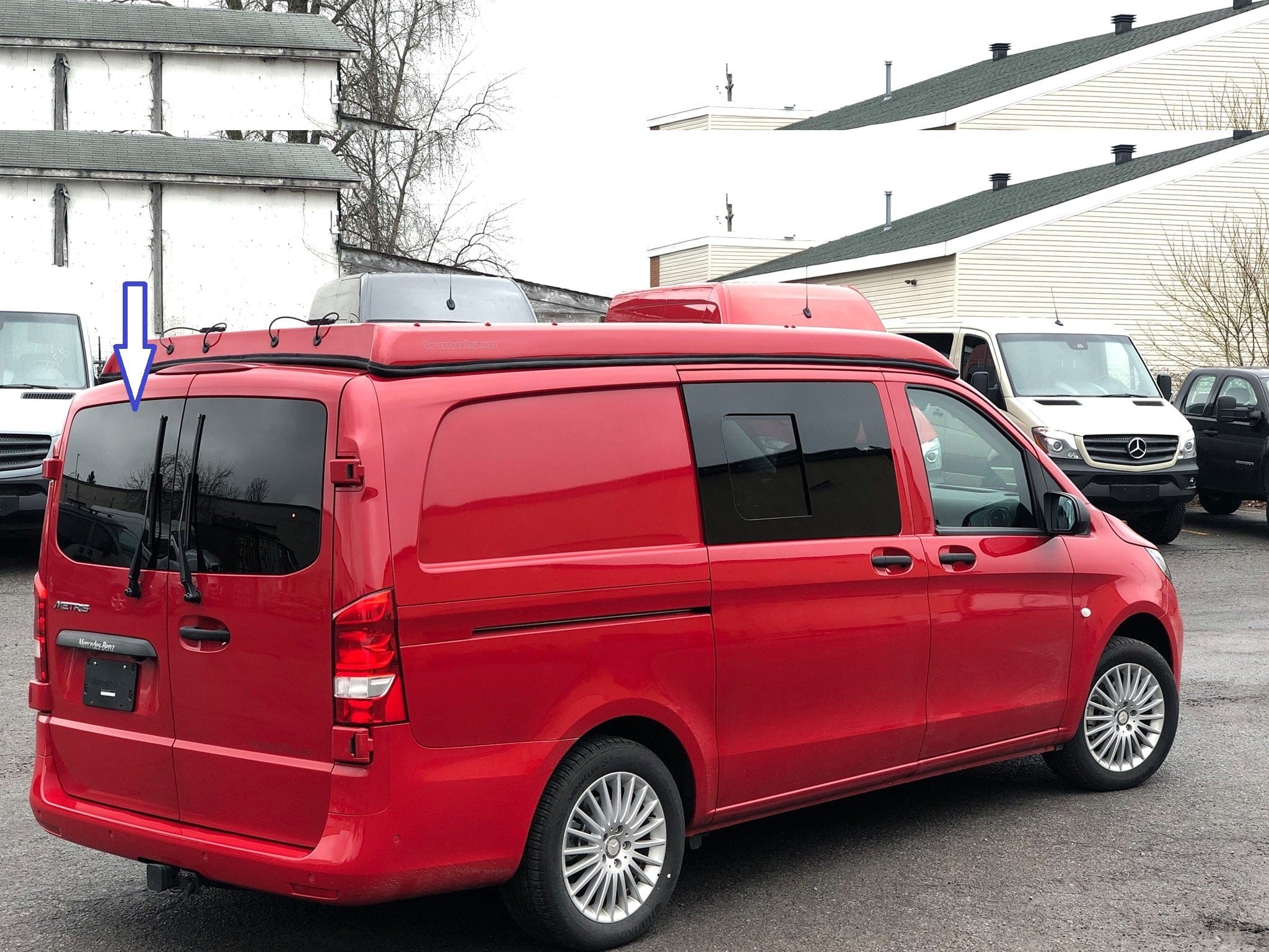 AM Auto Mercedes Metris 2015+ Driver Side Rear Door Window (MV15-LB P) - Image 2