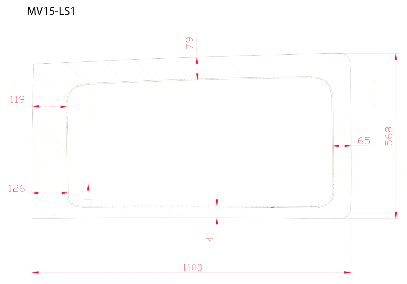 AM Auto Mercedes Metris 2015+ Driver Sliding Door Fixed Window (MV15-LS1 P) - Image 2