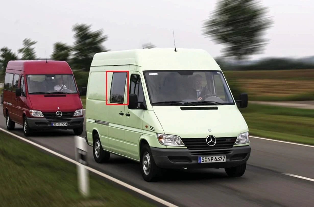 AM Auto Mercedes Sprinter (2002-2006) Passenger Sliding Door Window (MSNSF6002 P) - Image 3