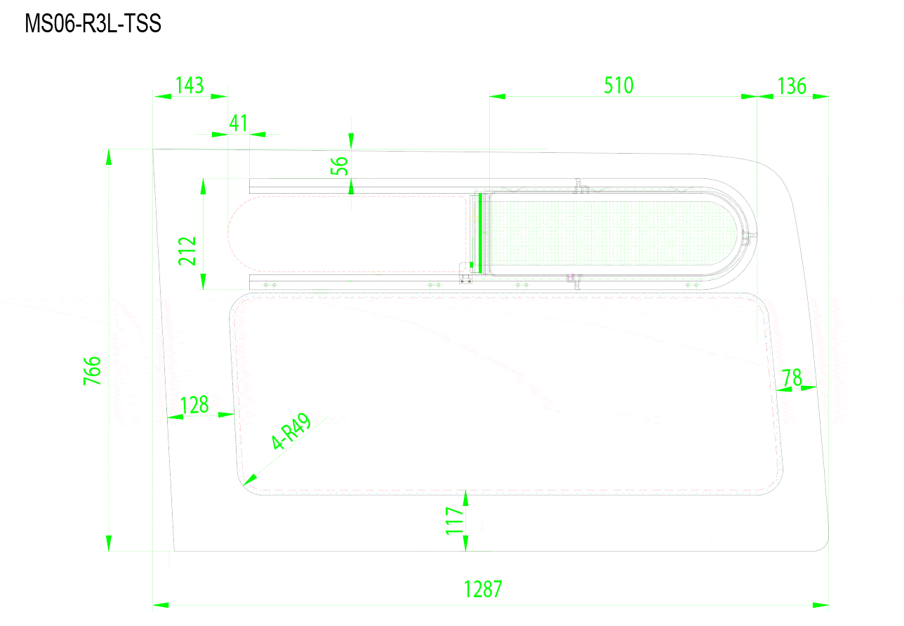 AM Auto Mercedes Sprinter (2007+) 170"WB Passenger Side Rear Quarter Top-Slider Screened Window (MS06-R3L-TSS P) - Image 2