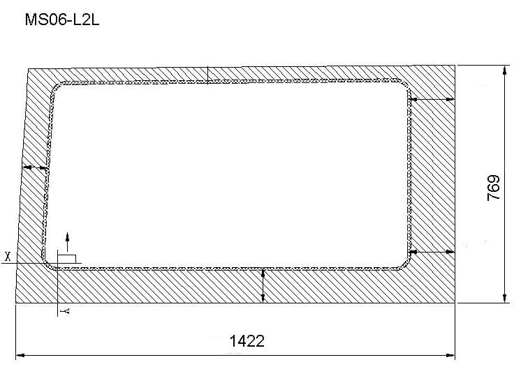 AM Auto Mercedes Sprinter (2007+) Driver Side Middle Fixed Window 170"WB (MS06-L2L P) - Image 2