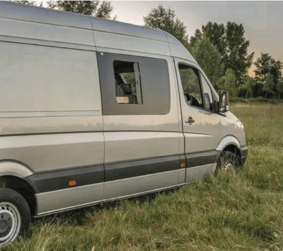 AM Auto Mercedes Sprinter Passenger Side Sliding Door Half-Slider Window (MS06-R1-HSS P) - Image 4
