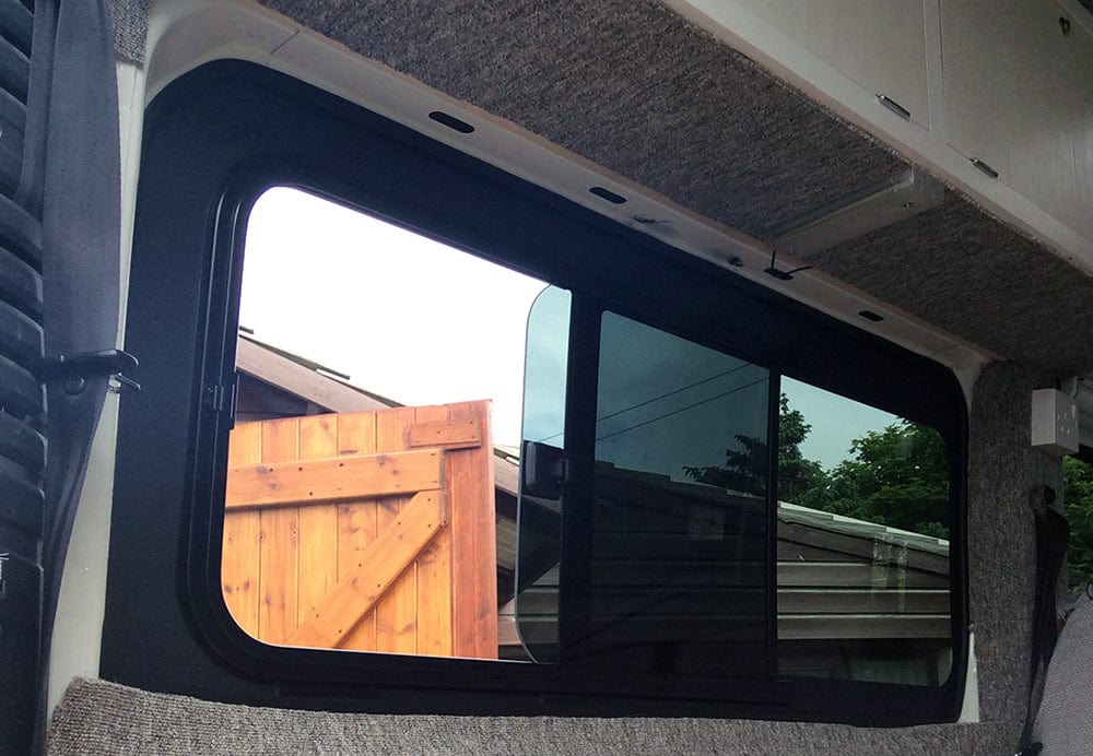 AM Auto Ram ProMaster Driver Side Rear Quarter Screened Half-Slider Window 136”WB (PB07-LS2M-HSS P)(PB07-L2M-HSS P) - Image 2