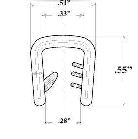 AM Auto Window Gasket Edge Trim 11 feet (Large)