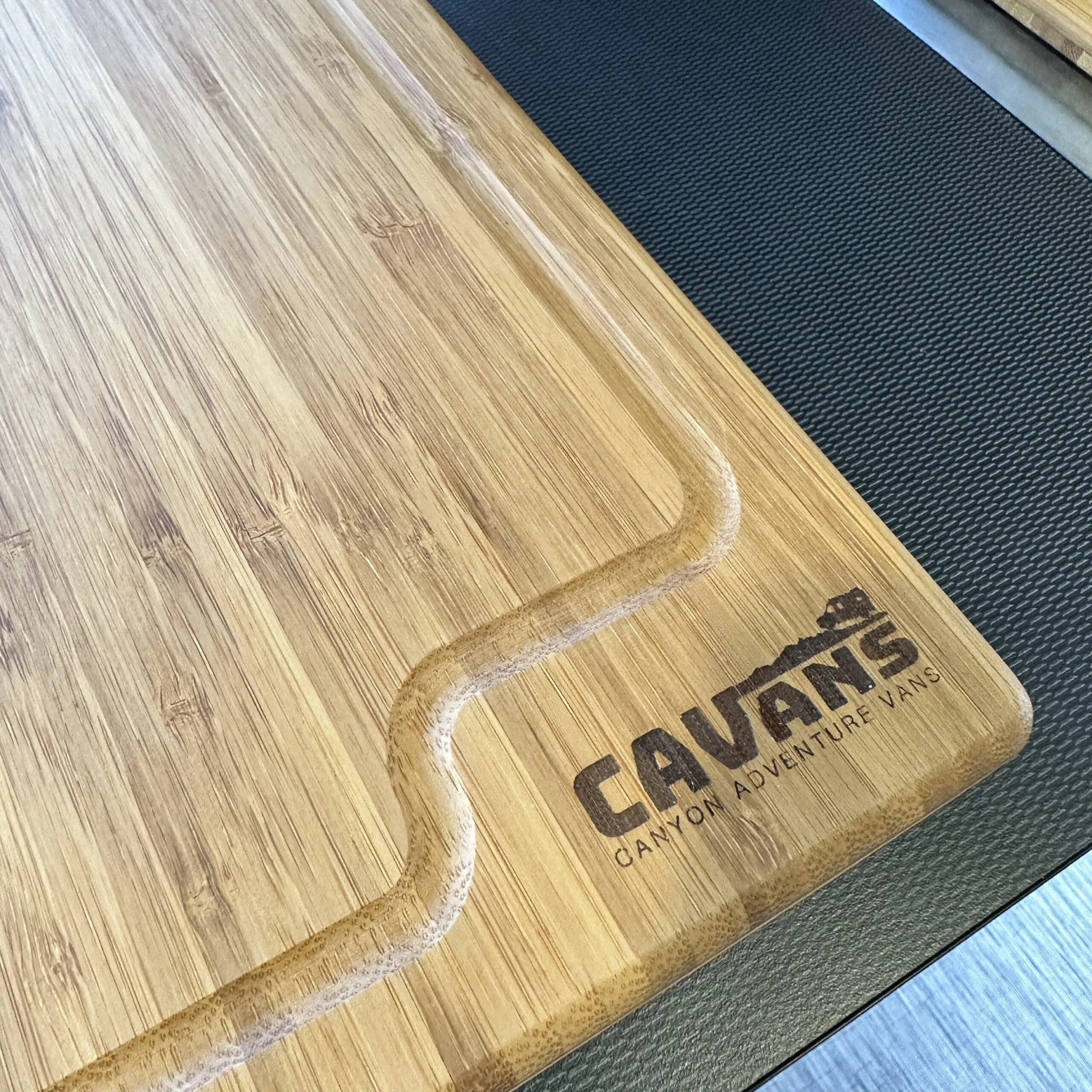 Canyon Adventure Vans Bamboo Cutting Board - Natural - Image 3