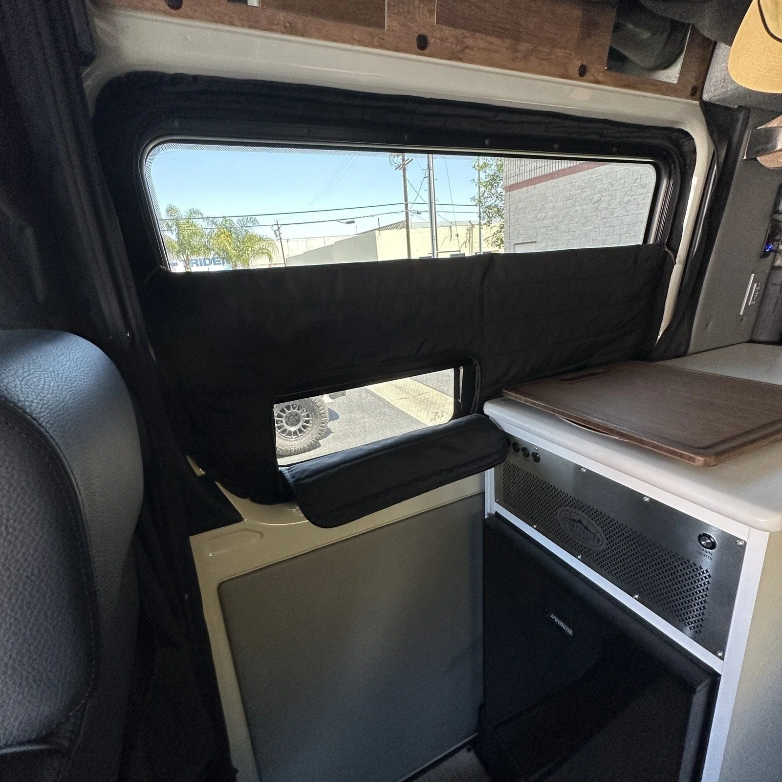 Canyon Adventure Vans CLIMA-SHADE Insulated Sliding Door Window Cover for Storyteller Overland Mode - Image 4