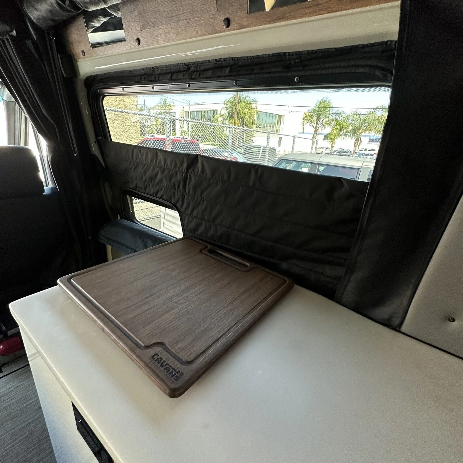 Canyon Adventure Vans CLIMA-SHADE Insulated Sliding Door Window Cover for Storyteller Overland Mode - Image 5