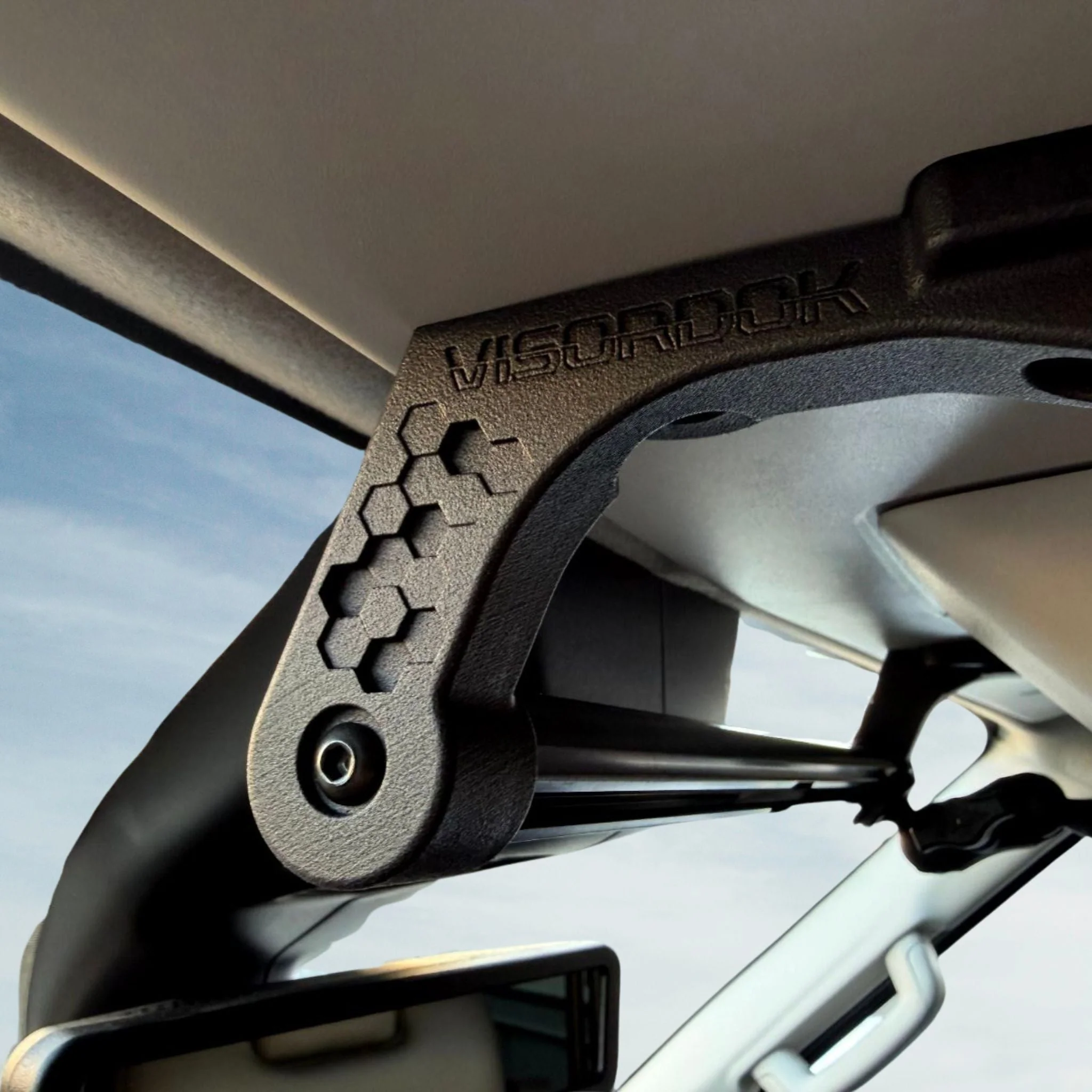 TERRA X Ford Transit Visor Mount - VISORDOK – Carbon Fiber Mount for Navigation & Devices - Image 2