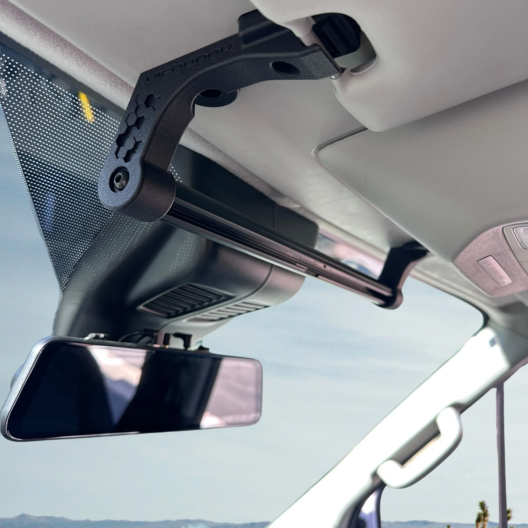 TERRA X Ford Transit Visor Mount - VISORDOK – Carbon Fiber Mount for Navigation & Devices - Image 3