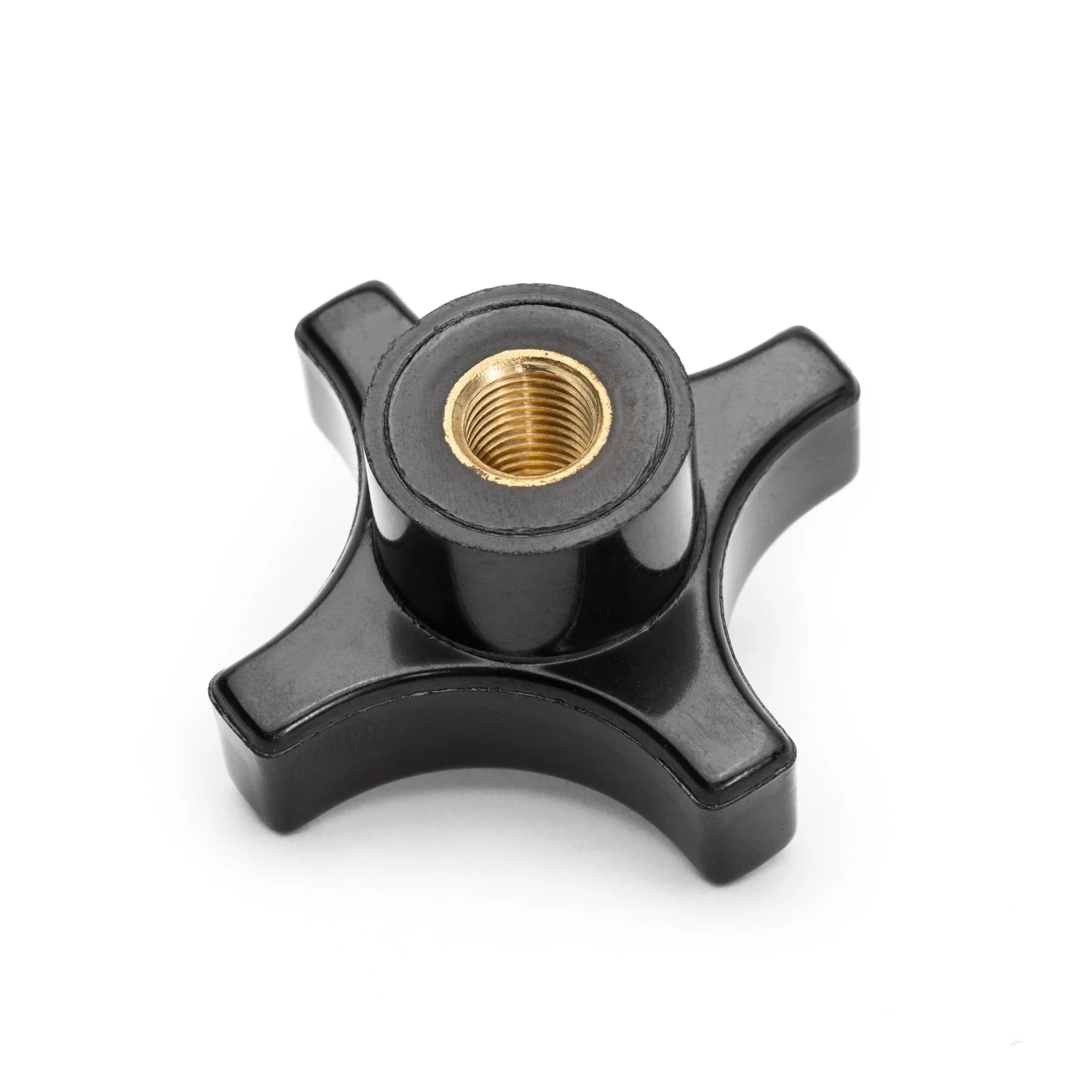 RB Components Four Arm Knob, Black, Threaded - Image 2