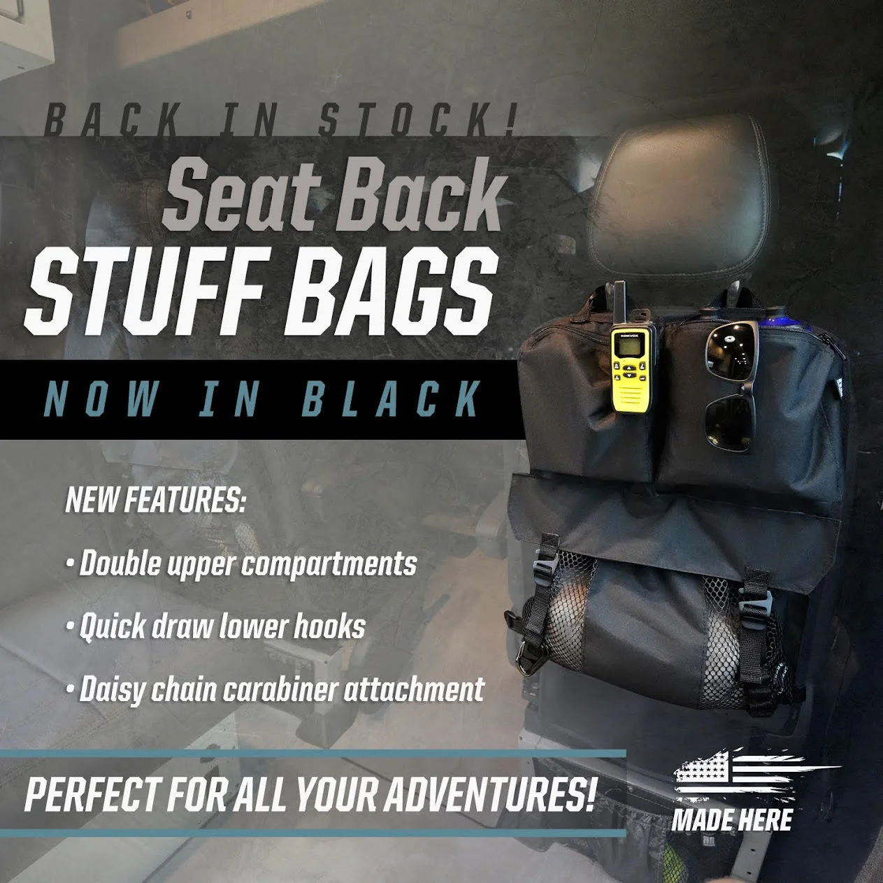 RB Components Front Seat Backpack Stuff Bag - Image 7