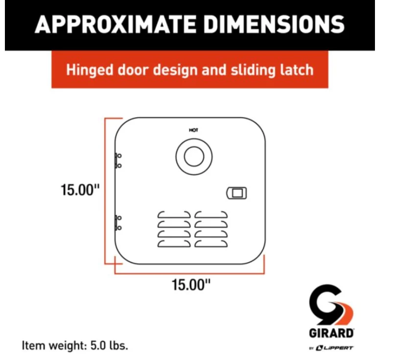 Girard RV Tankless Water Heater GSWH-2 Access Door - Image 4