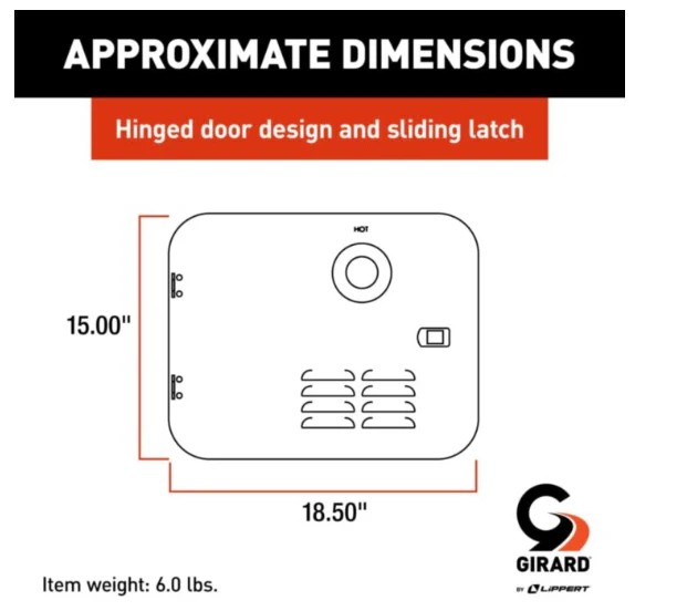 Girard RV Tankless Water Heater GSWH-2 Access Door - Image 5