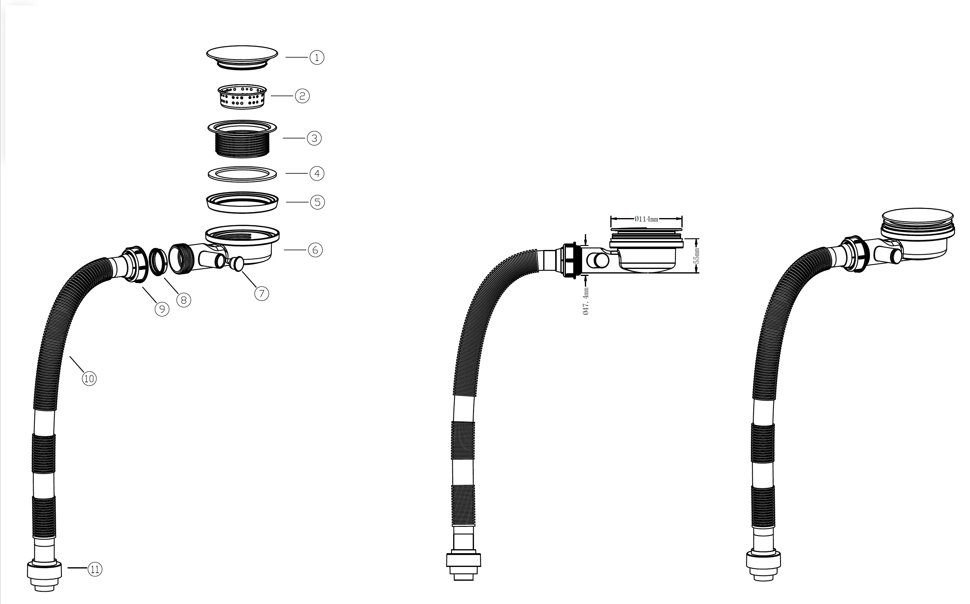 Tec Vanlife Low Profile Drain For Camper Van / RV Plumbing 3 1/2 inch - Image 5