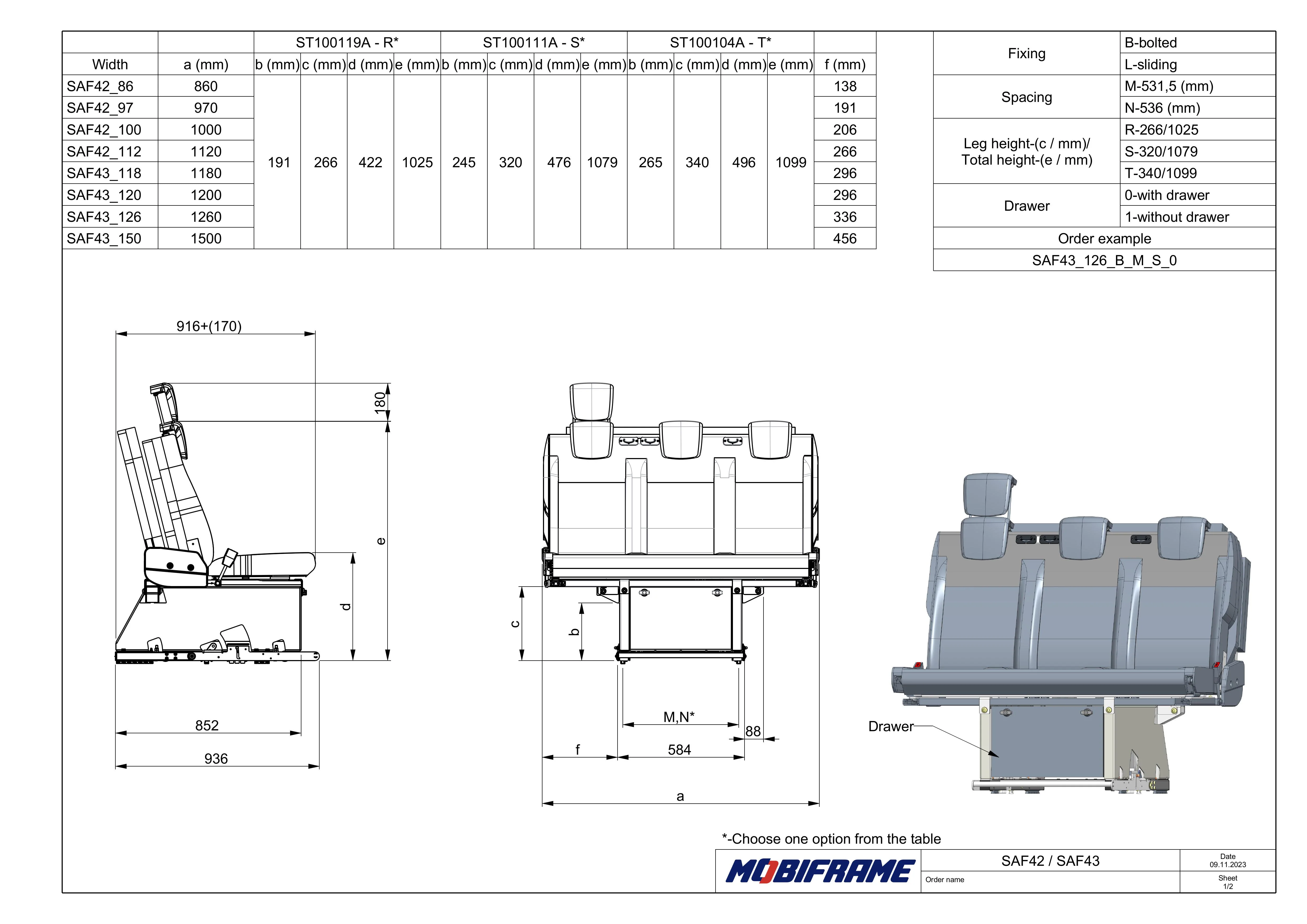 MobiFrame SAF42/43 Seat Bed - Image 7
