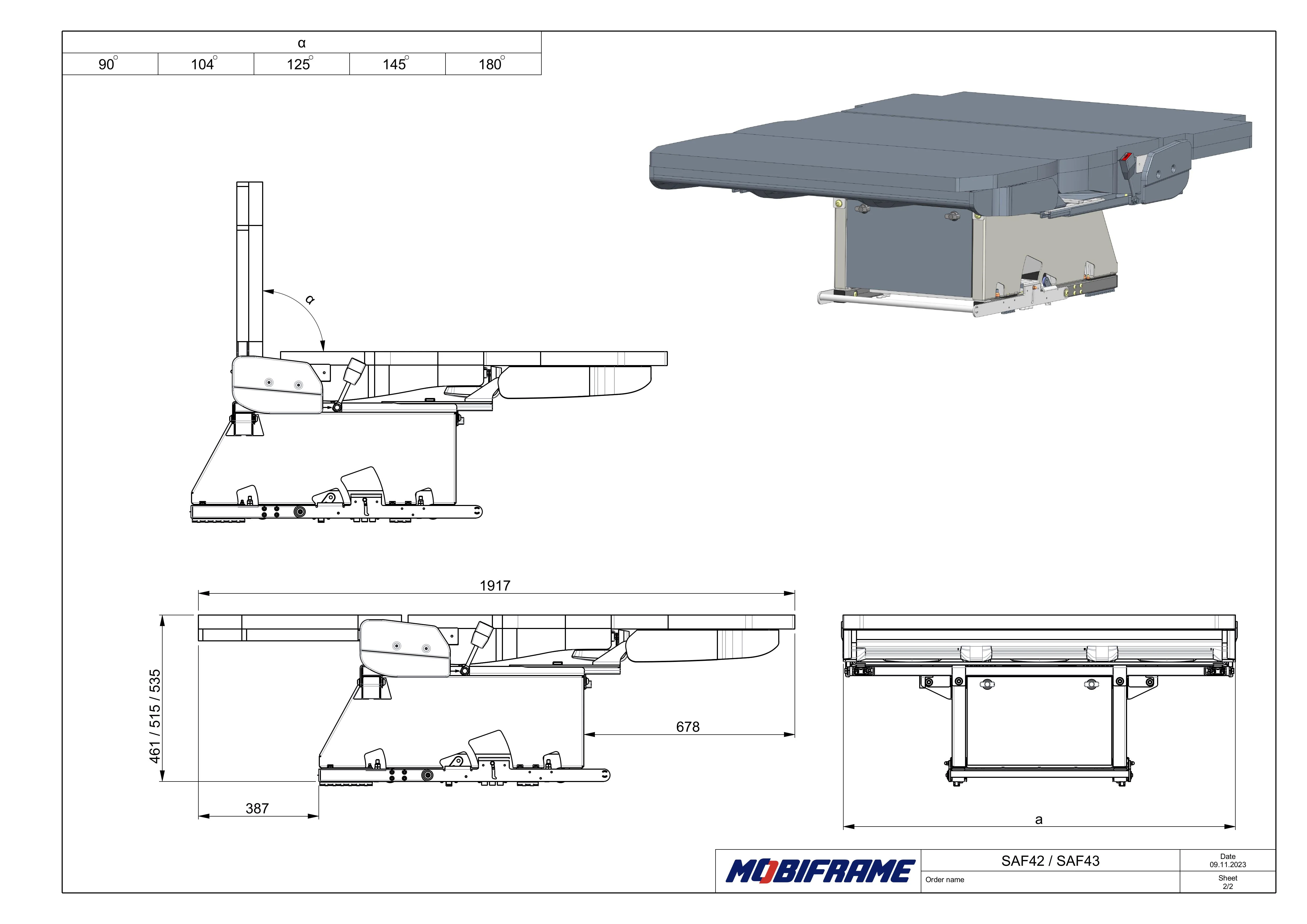 MobiFrame SAF42/43 Seat Bed - Image 9