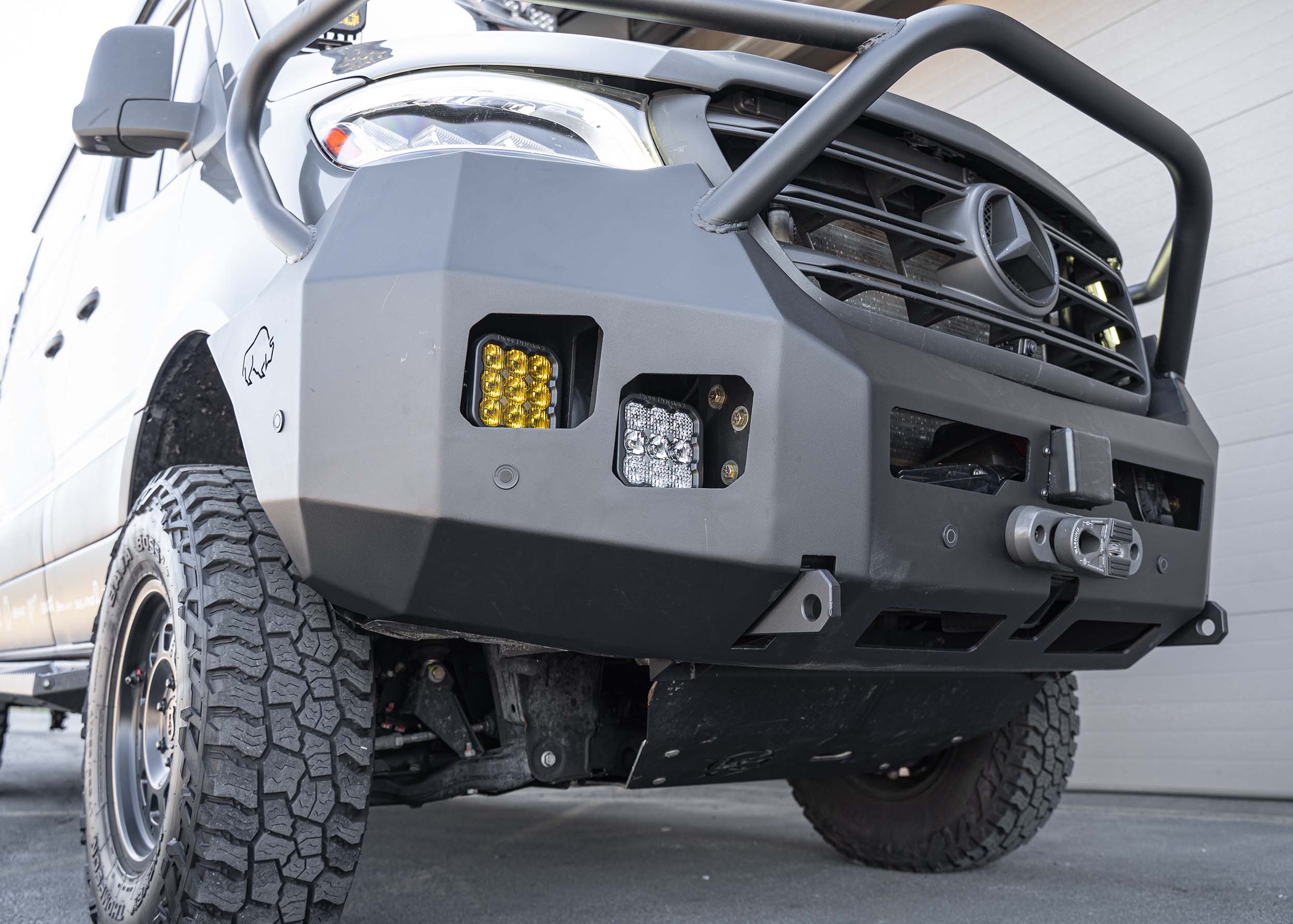 ROAMBUILT Mercedes Sprinter Full Guard Front Bumper (2019-2024) - Image 9