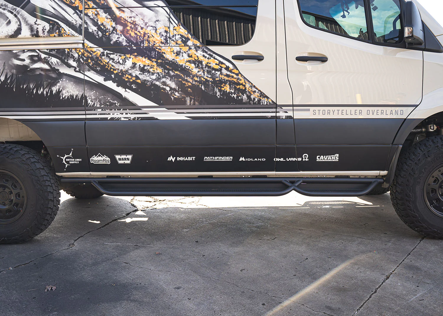 ROAMBUILT 2007+ Mercedes Sprinter Side Steps - Tube Version (Passenger Side) - Image 3