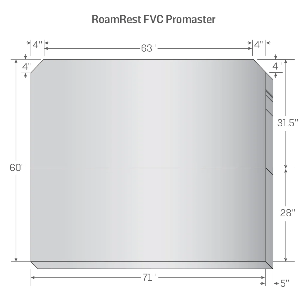 RoamRest Flatline Van Co. Foldable Van Mattress – Compatible Replacement - Image 17