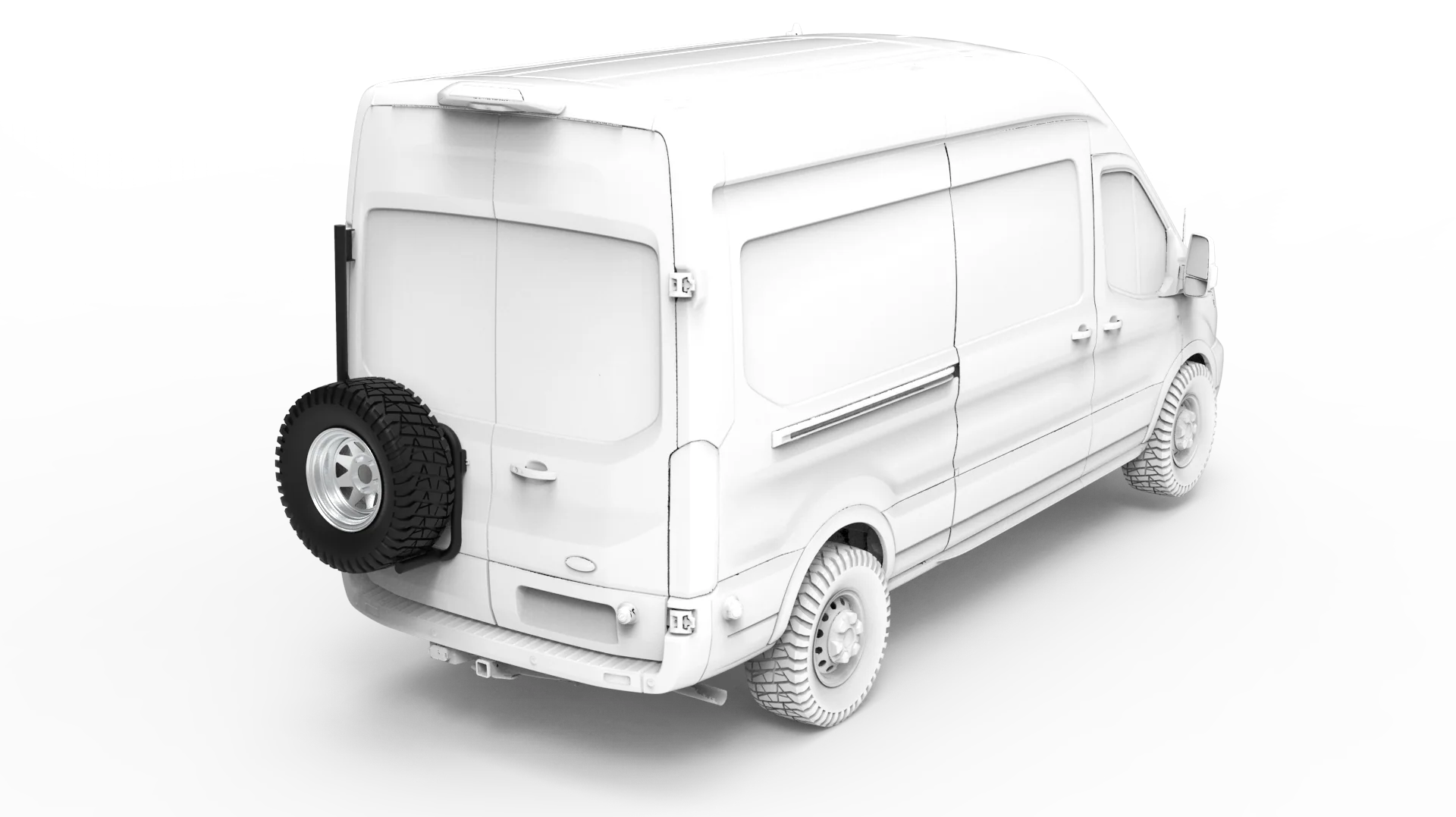 Rover Vans 2015+ Ford Transit Driver Side Tire Carrer - Image 9
