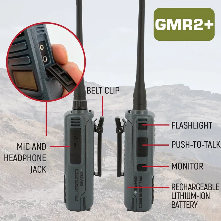 Rugged Radios ADVENTURE PACK - Rugged GMR2 GMRS and FRS Hand Held Radios pair - Image 3