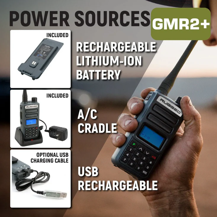 Rugged Radios ADVENTURE PACK - Rugged GMR2 GMRS and FRS Hand Held Radios pair - Image 8