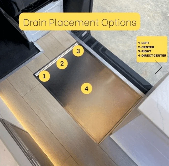 RV Hidden Stainless Steel Shower Pan - Image 6