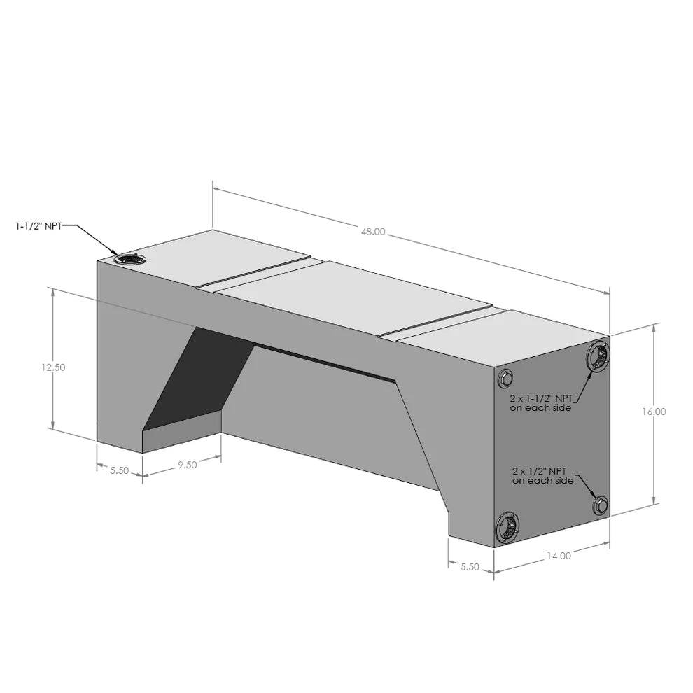 S&B Filters Sprinter/Transit 24 Gallon Wheel Well Water Tank - Both Sides (10-3005) - Image 2