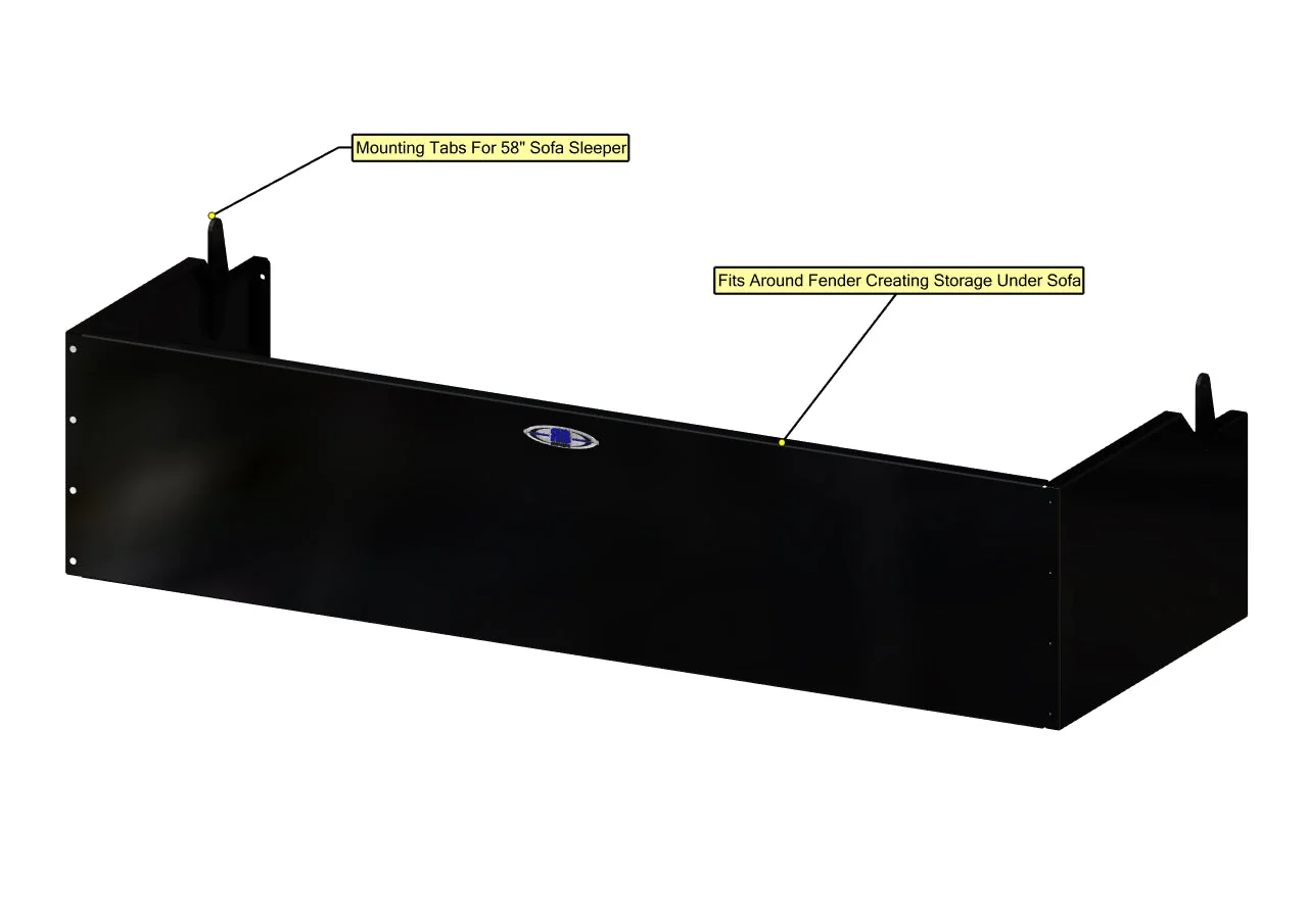 RB Components Sofa Storage Box, 58", Deep
