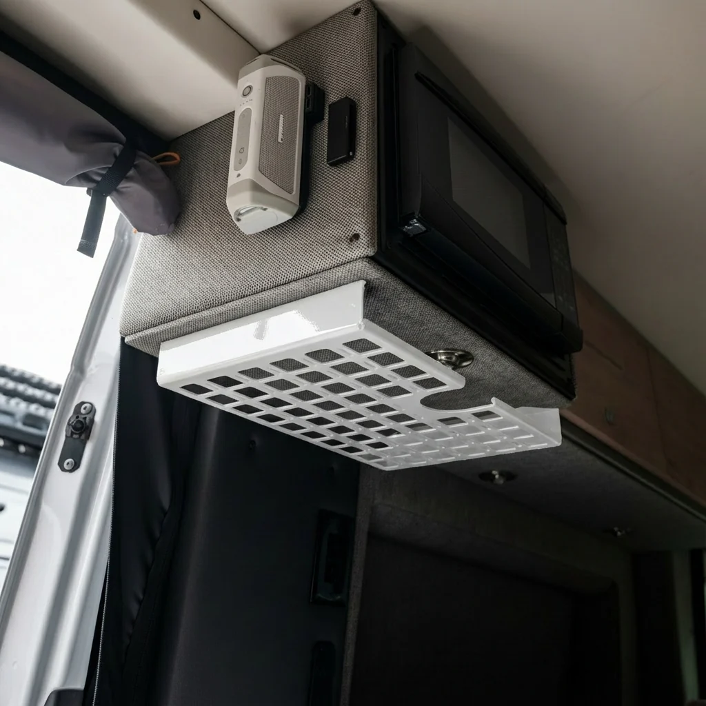 Canyon Adventure Vans Storyteller Undercabinet Shelf - Passenger Side - Image 3