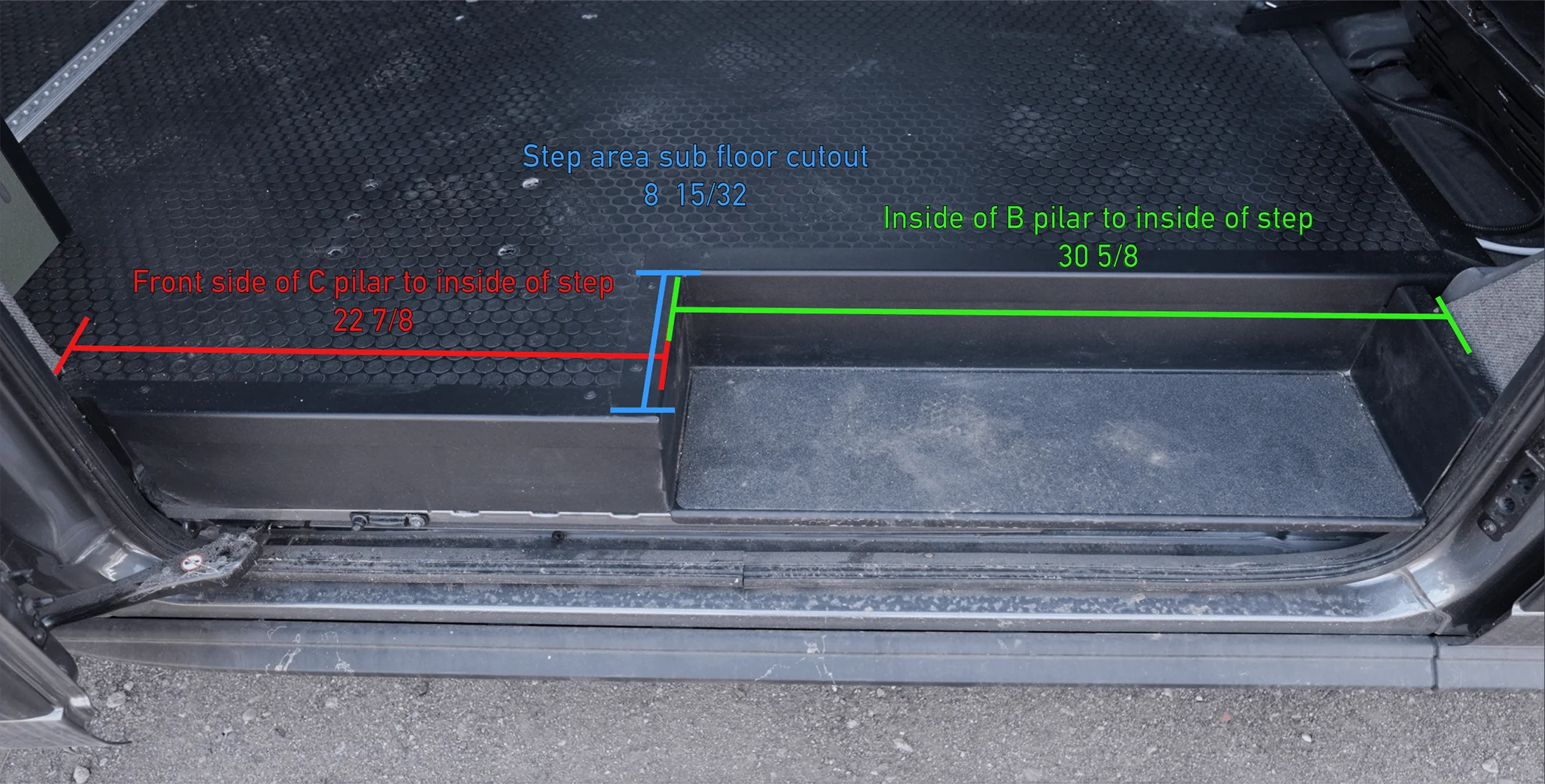 AVC Rig 2015+ Ford Transit Floor Step and Trim - Image 6