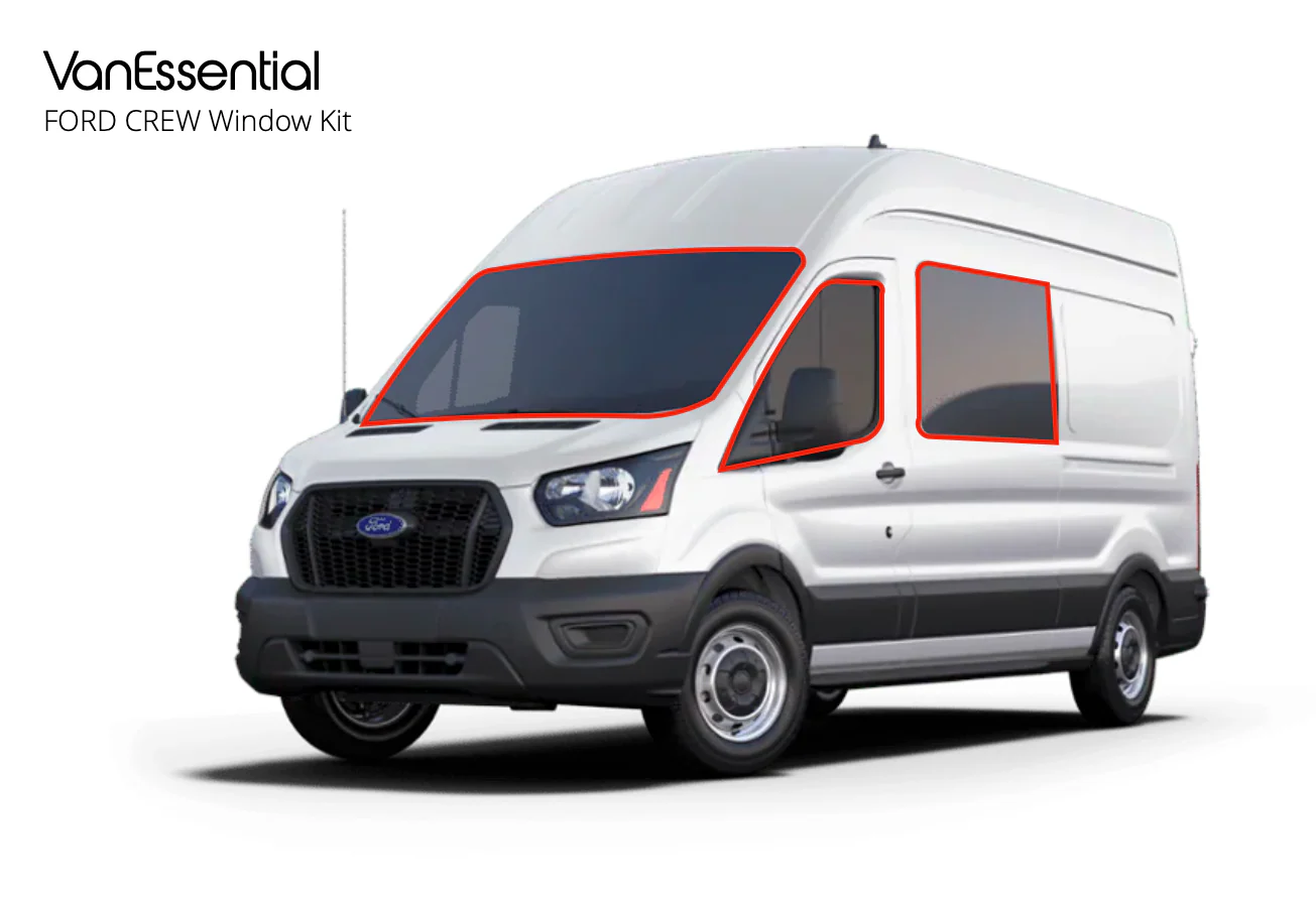 VanEssential Ford Transit Crew Window Covers - Full Set - Image 9