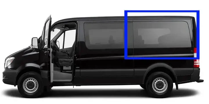 VWD Mercedes Sprinter Van Fixed Window 2007+ Driver Side Rear Quarter 144"WB (SL104-F)