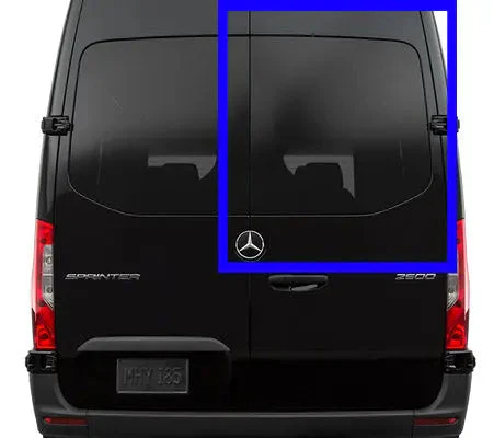 VWD Mercedes Sprinter Van Fixed Window 2019+ Passenger Side Rear Cargo Door (SR119-F)